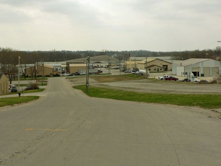 Land in Coralville, Iowa that now houses the Iowa River Landing mixed-used development