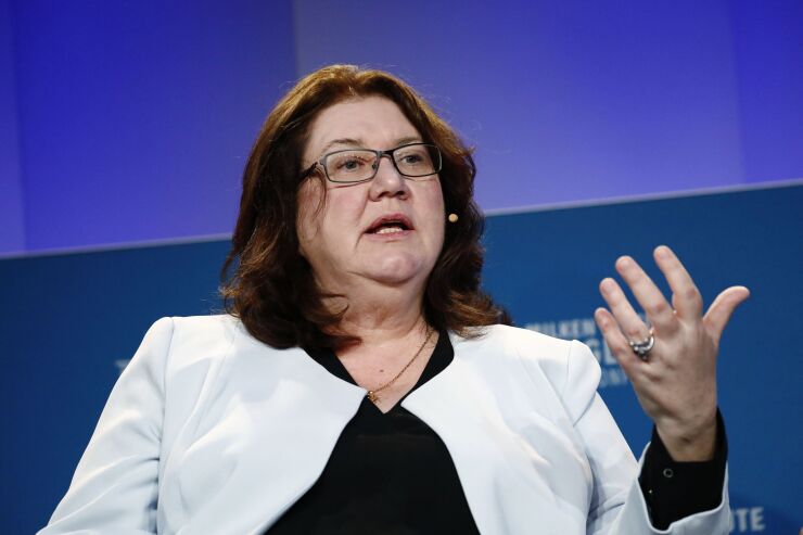 "I believe ESG reporting should really mirror the norms and practices of financial reporting, including how it's regulated," said FINRA Chairwoman Eileen Murray.