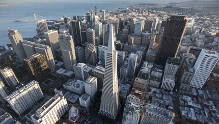 The Transamerica Pyramid building