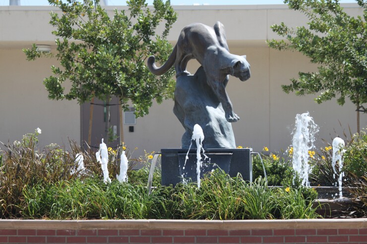 The Cougar Fountain at Taft College