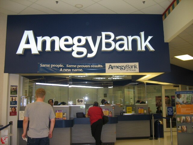 This photo that was taken shortly after the name change to Amegy Bank from Southwest Bank of Texas in 2005.