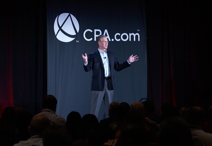 Erik Asgeirsson addressing the 2018 Digital CPA conference