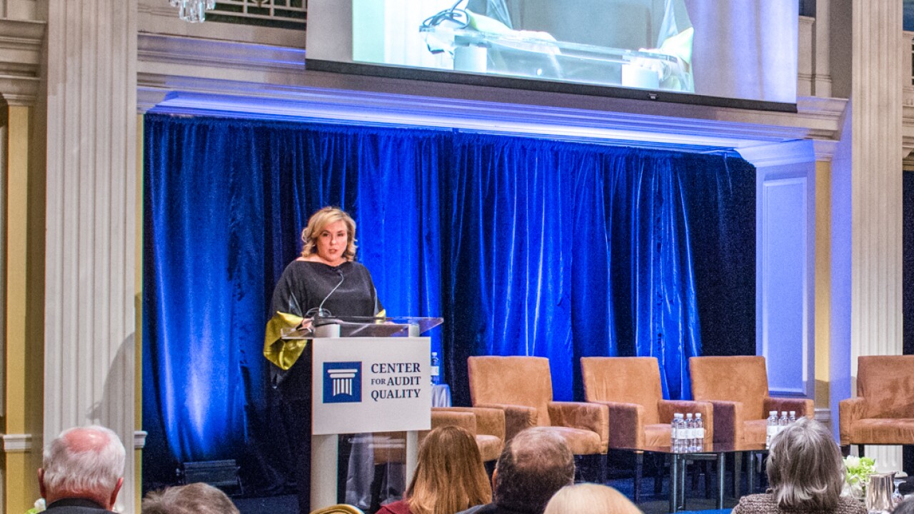 Center for Audit Quality executive director Cindy Fornelli at the CAQ's 10th anniversary event