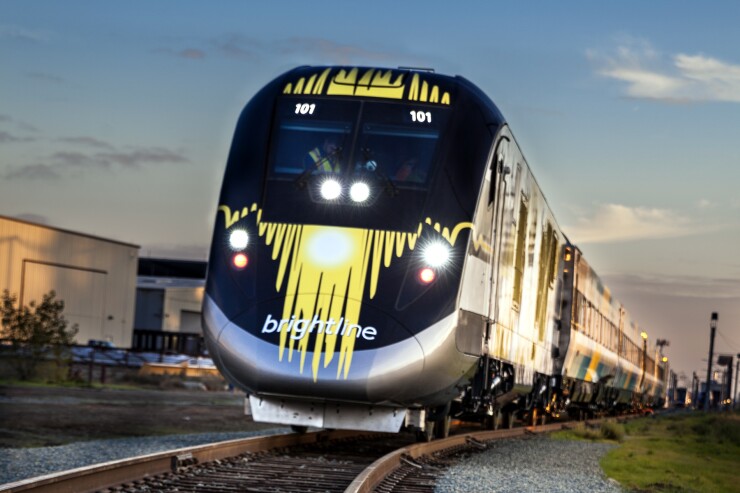 A Brightline train in Florida.