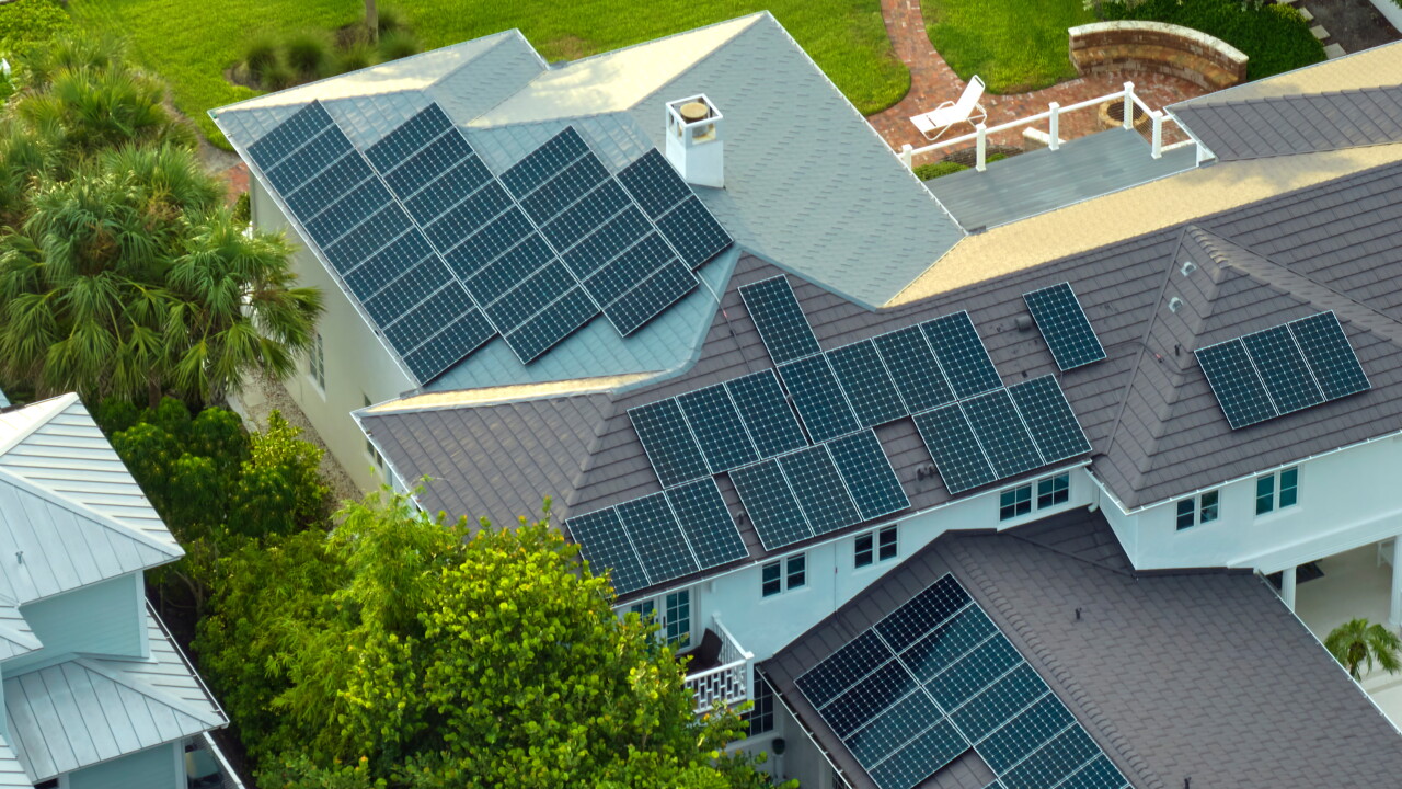 Florida home with solar panels