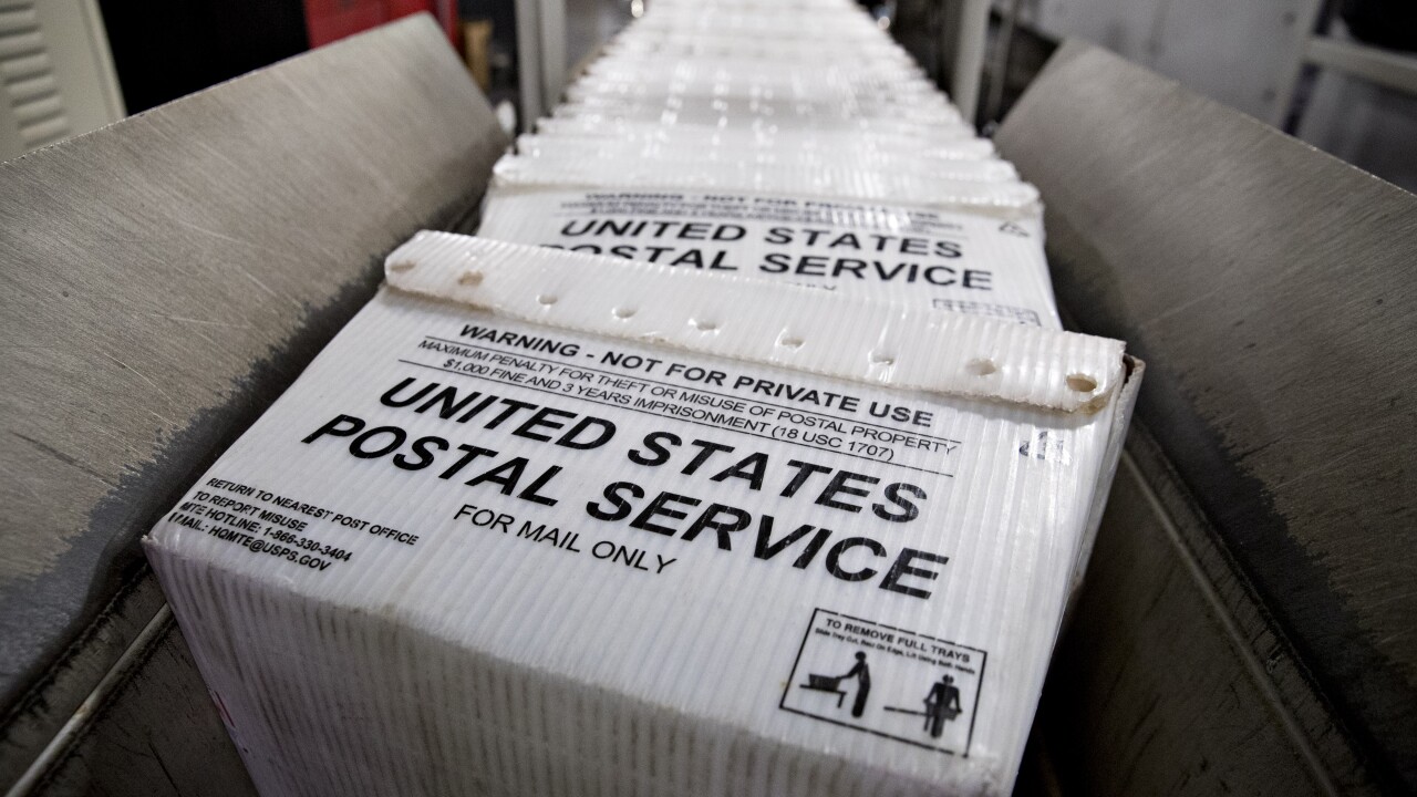 Operations at a USPS Postal Service operations center