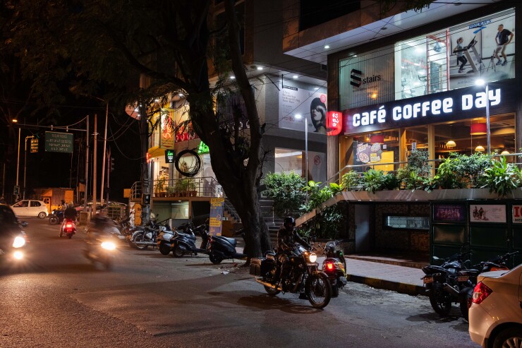 A Cafe Coffee Day coffee shop in Bengaluru, India