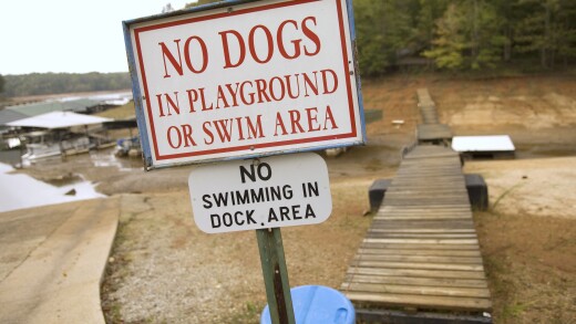 Dried out dock area in Dawsonville, Georgia October 2007.