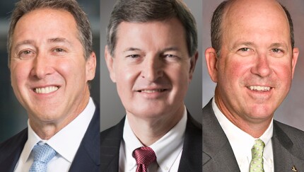 From left: Greg Carmichael (Fifth Third), Kelly King (BB&T) and John Turner (Regions).