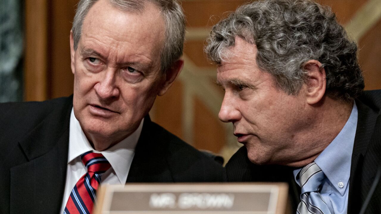 Support from Senate Banking Committee Chairman Mike Crapo, R-Idaho, and Sen. Sherrod Brown of Ohio, the panel's top Democrat, is seen as a boost for advancing the beneficial ownership measure during conference talks.