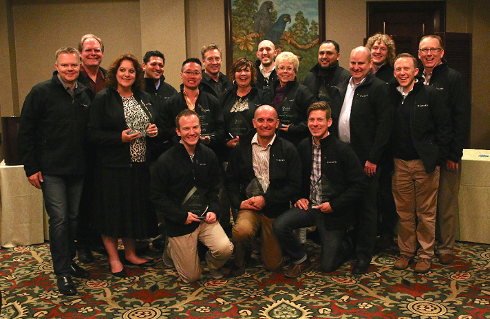 Finicity employees celebrate receiving the firm's “Most Valuable Finitizens” award