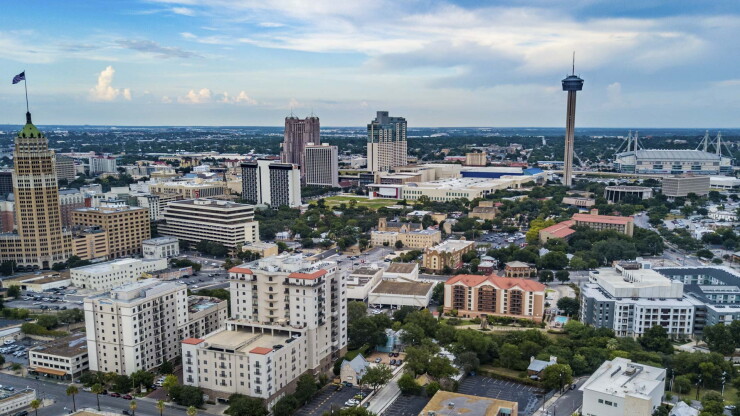 Aerial view of San Antonio, Texas