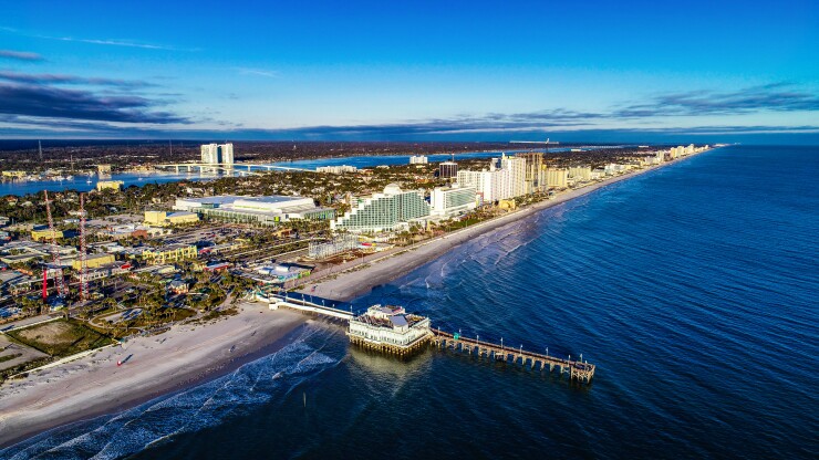Aerial View of Daytona Beach, Florida FL