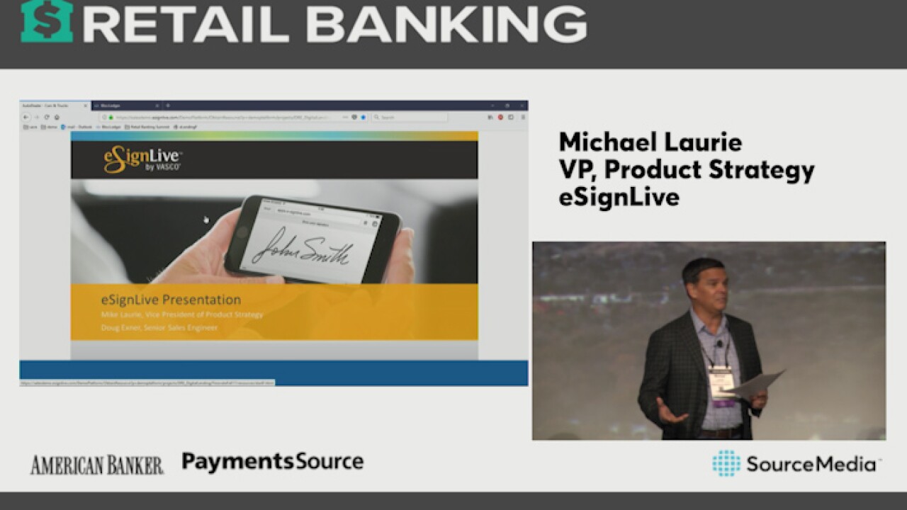 Thumbnail for Video: eSignLive, Retail Banking 2018