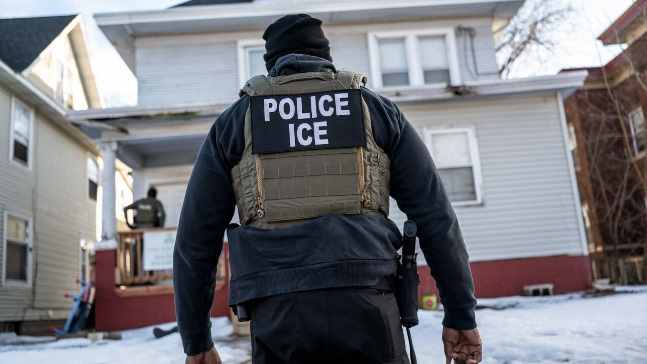 ICE agents in Minneapolis in January.