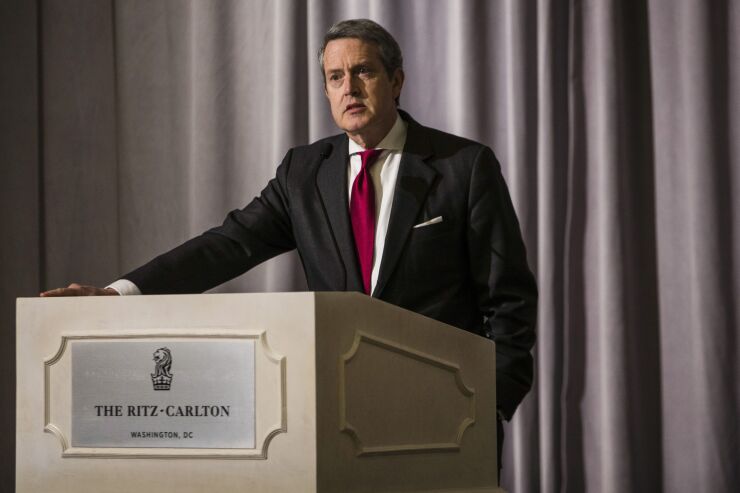 "The sector’s success in this task is a matter of national urgency, and in my view, congressional action to improve regulatory flexibility to respond would only help achieve it," said Fed Vice Chair of Supervision Randal Quarles.