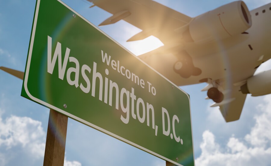 Welcome to Washington DC sign