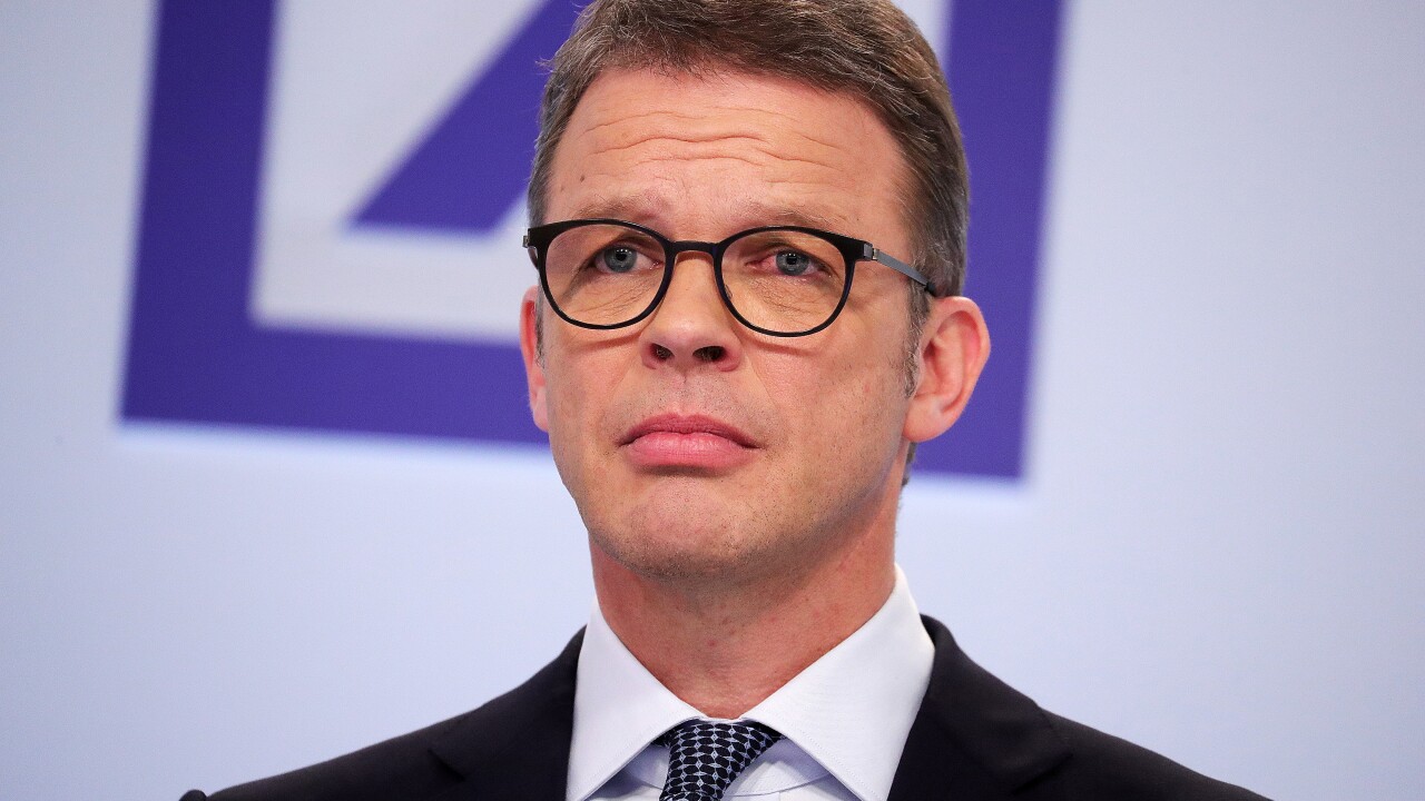 Christian Sewing, chief executive officer of Deutsche Bank.