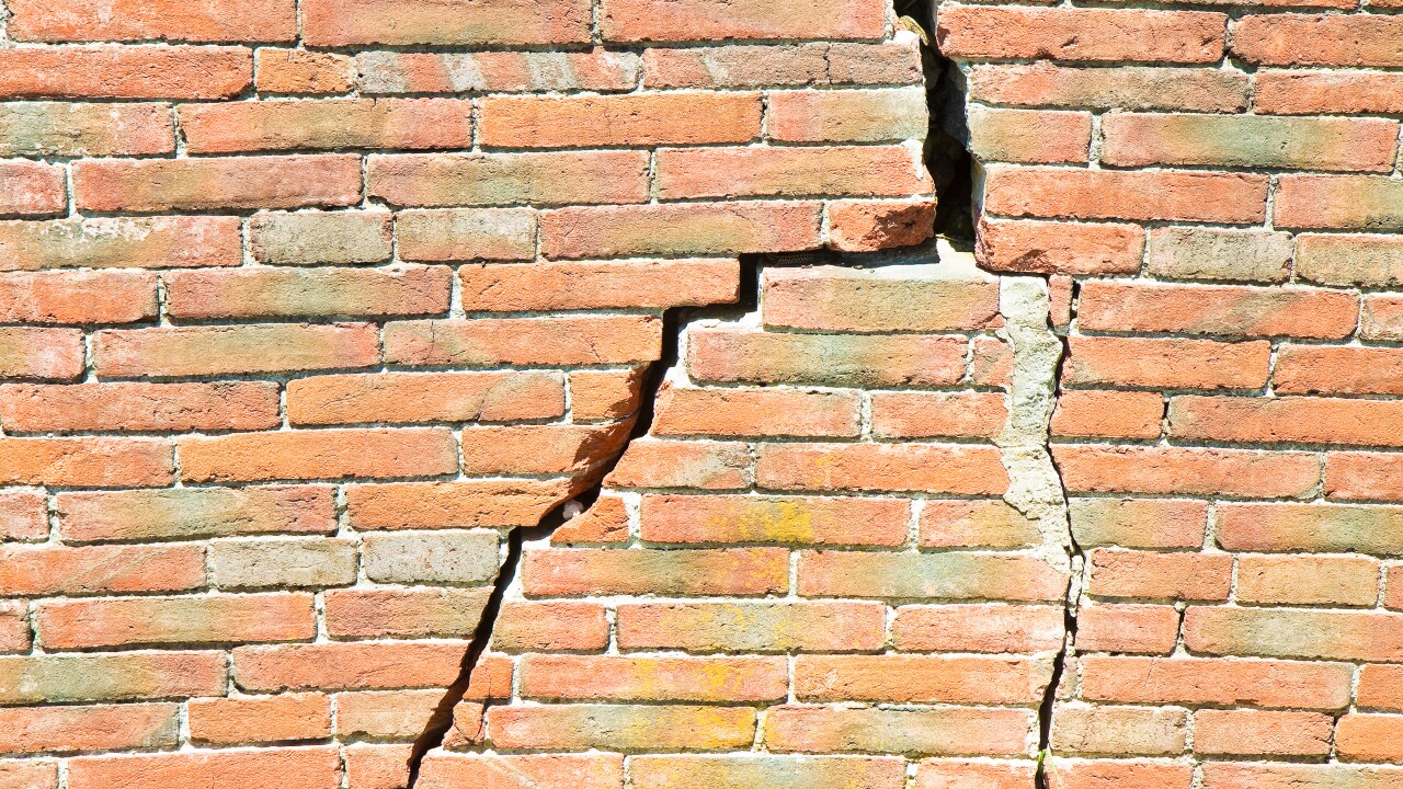 Cracked wall