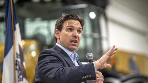 Ron DeSantis, Governor of Florida campaigning in Iowa to be president December 2023