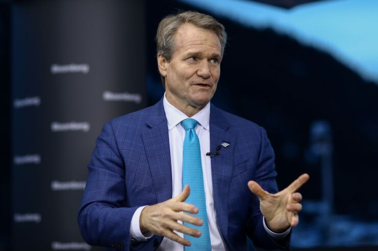 The fourth quarter “represented the strongest quarter of organic loan growth we have experienced at Bank of America,” CEO Brian Moynihan said Wednesday.