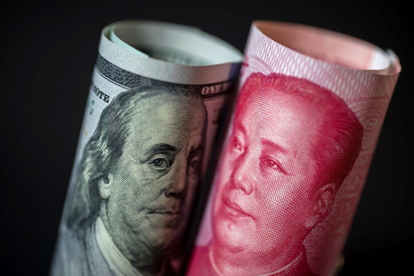 U.S. and Chinese currency