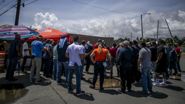 June 2021 demonstrators against LUMA Energy