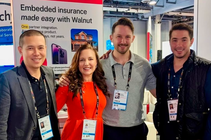 Derek Szeto, Jill Macdonald, David Himmel and Adrien Niblock of Walnut Insurance