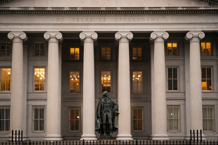 The U.S. Treasury building in Washington, D.C.