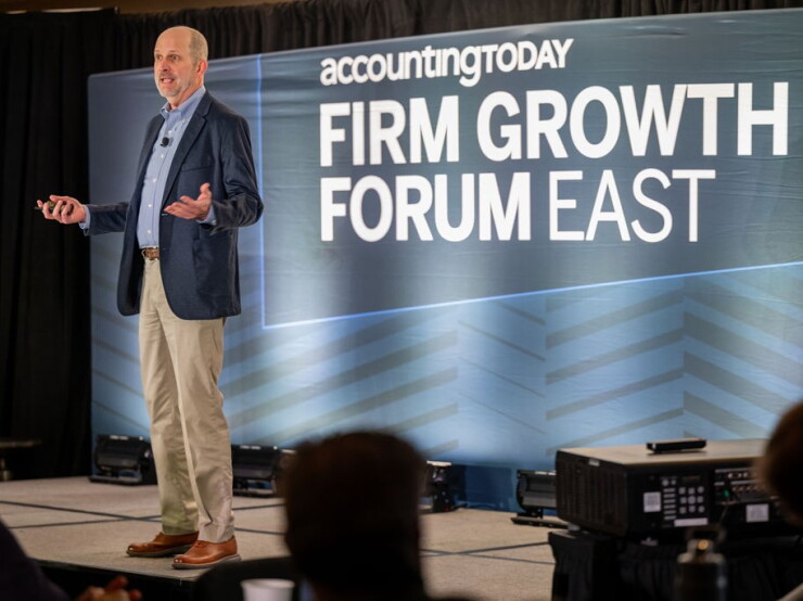 Joe Woodard keynoting at Firm Growth Forum East 2026