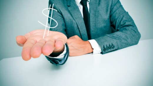 businessman and dollar sign