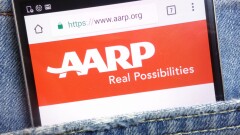 KONSKIE, POLAND - MAY 18, 2018: AARP (American Association of Re