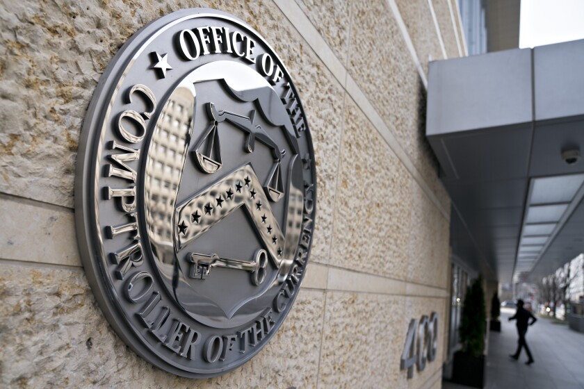 A spokesperson for the OCC declined to comment, citing agency policy of not responding to individual comment letters in the rulemaking process. The spokesperson said the letter “will be considered in the development of the final rule.”