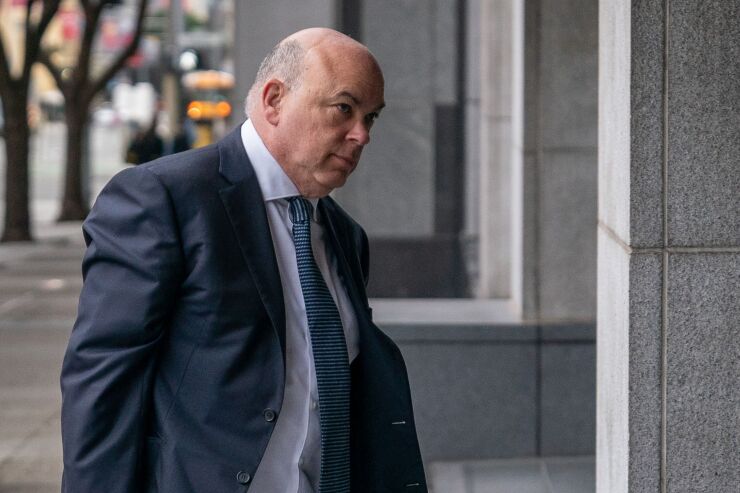 Mike Lynch arrives at federal court in San Francisco.