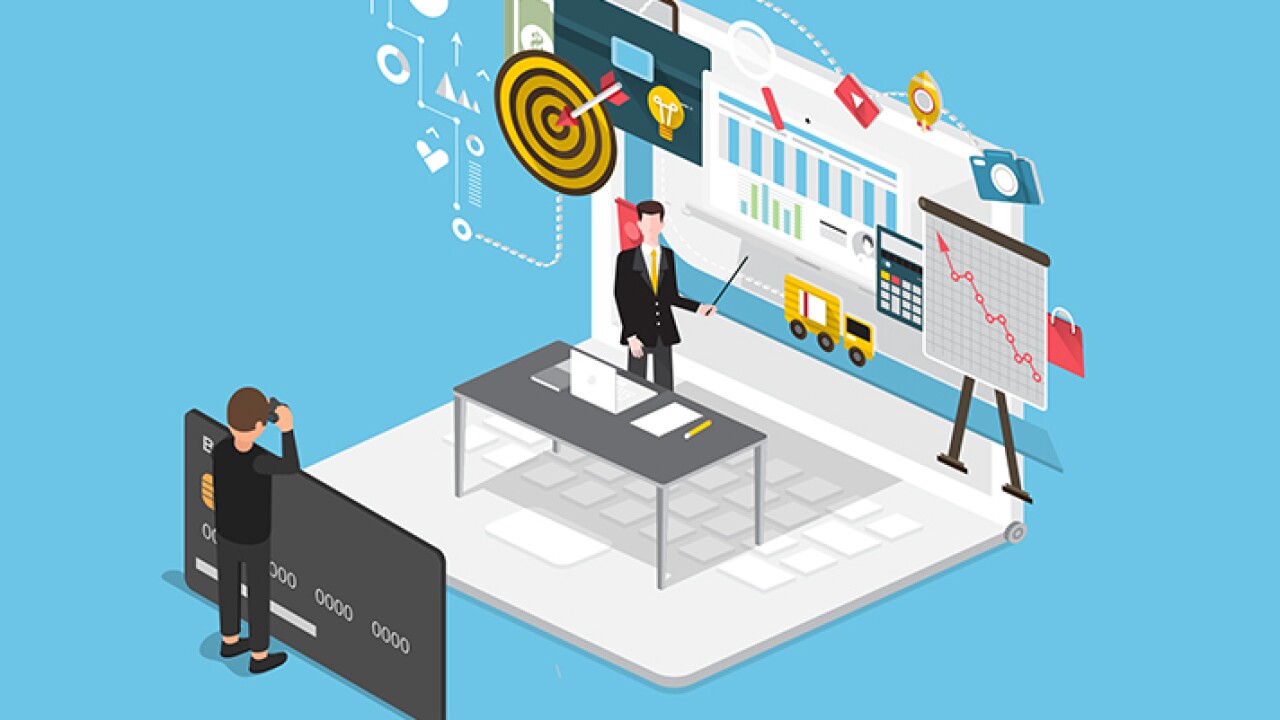 Illustration concept showing how data is gathered and used.