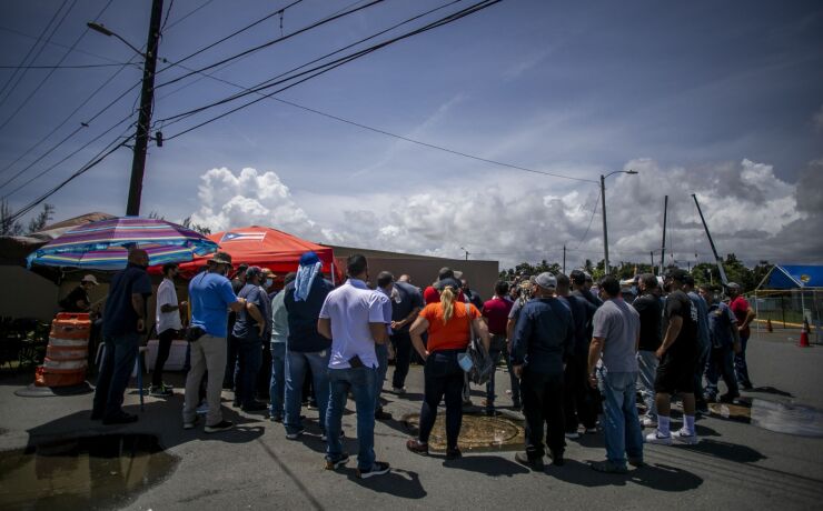 Demonstrators against LUMA Energy