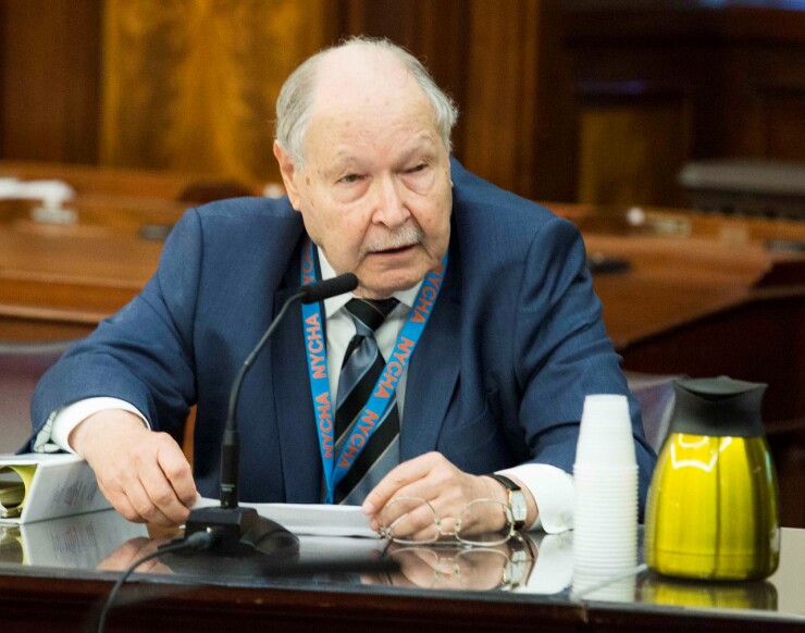 Stanley Brezenoff, interim chair and CEO of the New York City Housing Authority, at a City Council meeting in 2018.