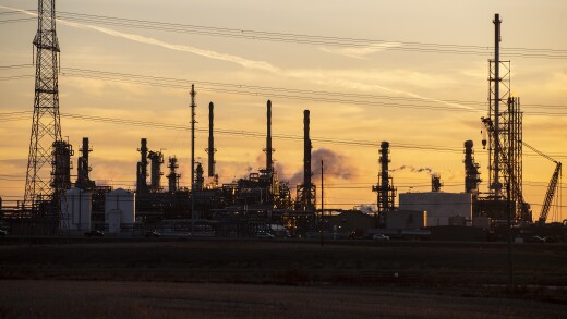 Suncor Energy oil refinery in Edmonton, Alberta