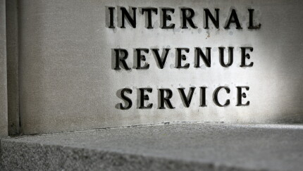IRS building, IRS sign