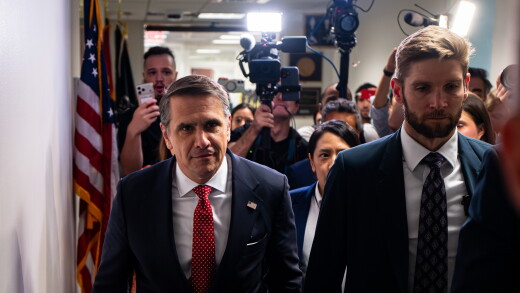 Todd Blanche, acting U.S. attorney general, departs following a meeting on Capitol Hill.