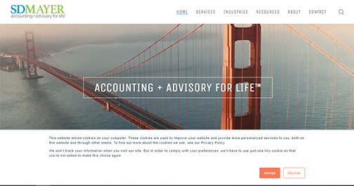 2021 Best Firms - SD Mayer screenshot