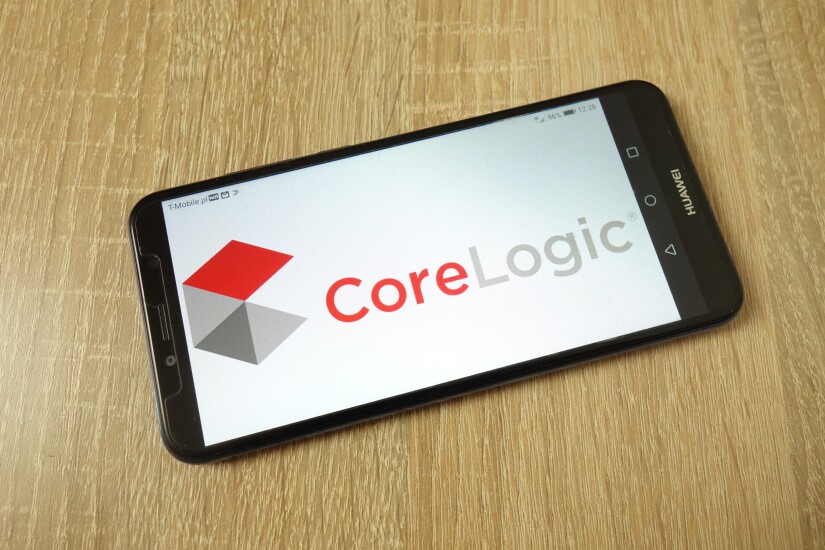 KONSKIE, POLAND - June 21, 2019: CoreLogic Inc company logo on mobile phone