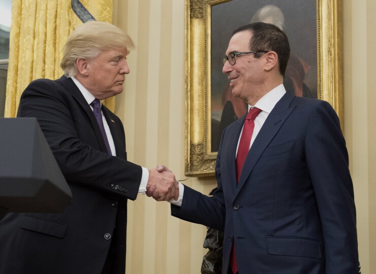 President Trump and Treasury Secretary Steven Mnuchin