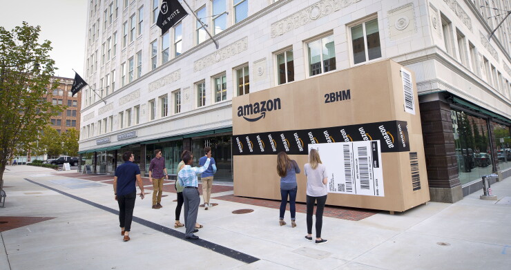 Amazon box in Birmingham