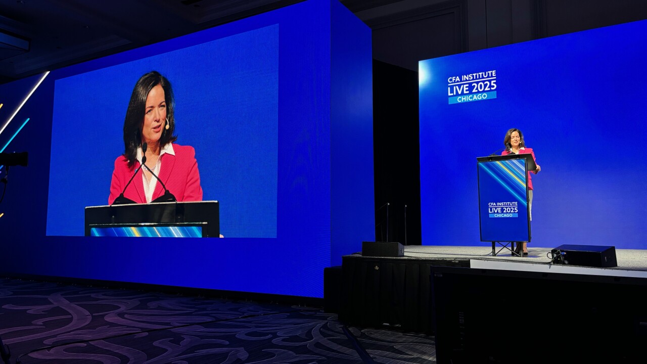 CFA Institute CEO Margaret Franklin spoke at the CFA Institute LIVE conference in Chicago.