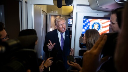 President Trump Returns To D.C. After Spending Thanksgiving Weekend In Florida