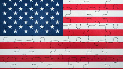 Flag of America, puzzle effect.