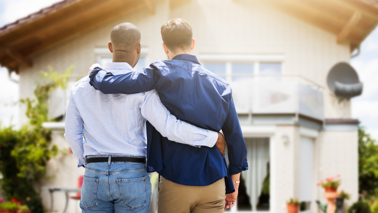 Gay Couple Buying New Dream House