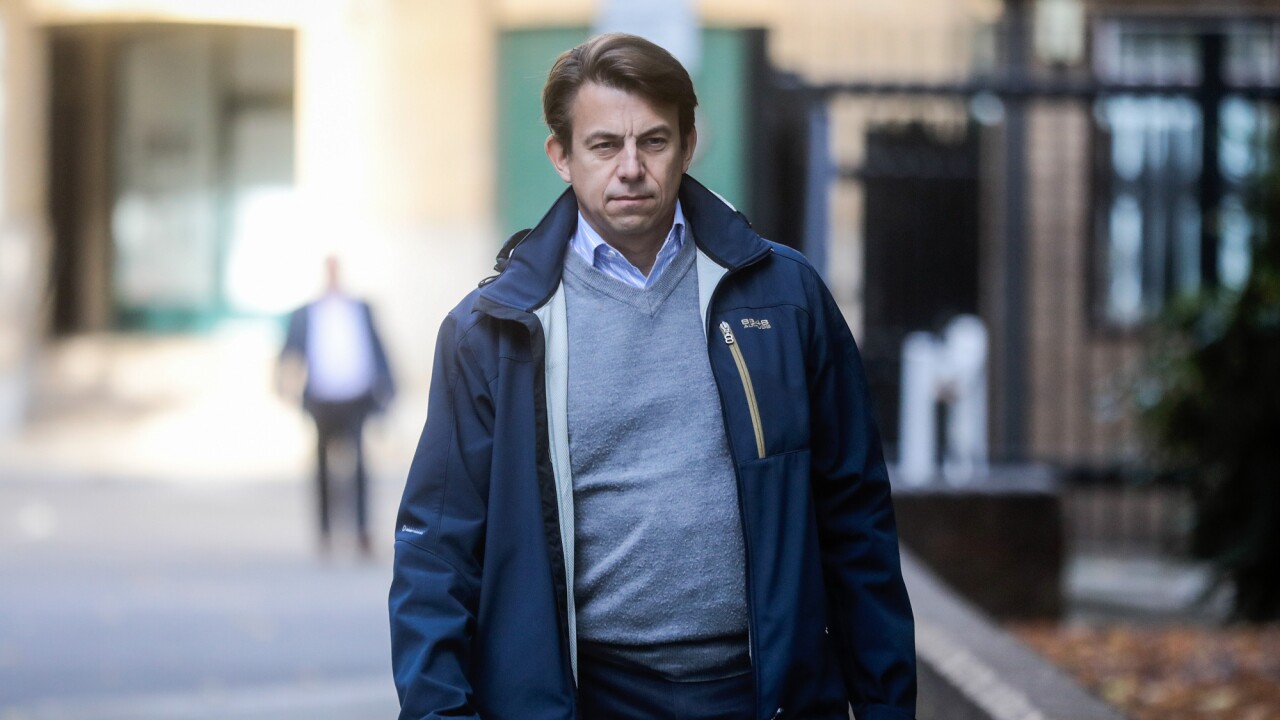 Carl Rogberg, former finance director for Tesco Plc, arrives at Southwark Crown Court in London