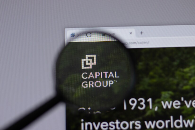 New York, USA - 18 March 2021: Capital Group company logo icon on website, Illustrative Editorial.